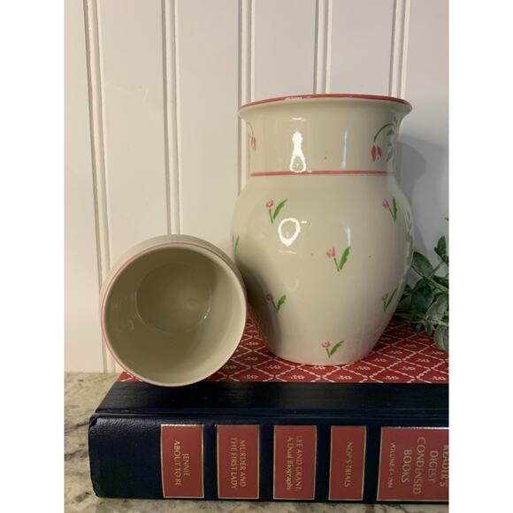 Tumble Up 1985 Vintage Telefora Floral Bedside Water Carafe & Tumbler Set (2pc) - Picture 7 of 10